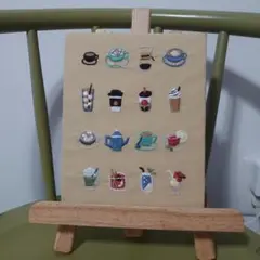 刺繍 飲み物モチーフ アート