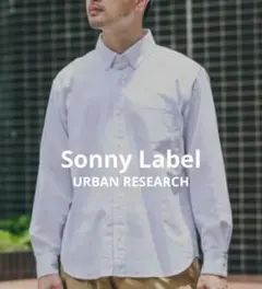 Sonny Label メンズ オックス 長袖 ボタンダウンシャツ ホワイト S