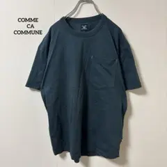 コムサコミューン【M】半袖Tシャツ ポケット 綿100% 無地 シンプル
