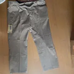 ベージュ コットン混合 スラックス