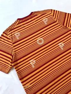 POP TRADING COMPANY striped logo tee L