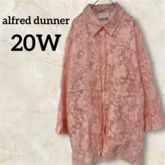 alfred dunner【20W】 ピンク 花柄 シャツ 羽織り 薄めシャツ