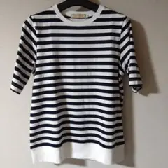 【美品】クロコダイル　ボーダー　Tシャツ　Мサイズ　半袖