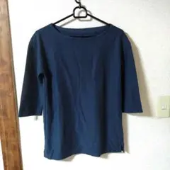 UNIQLO and LEMAIRE 半袖　ボートネック Tシャツ L　ネイビー