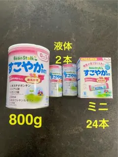 BeanStalk すこやか　粉ミルク800g 液体2本　ミニスティック24本