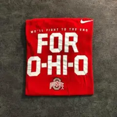 【NIKE】OHIO STATE プリントTシャツ 赤 古着usedTSM10