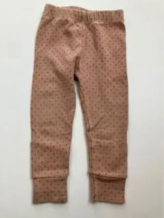 ベージュ ドット柄 レギンス XS kokokids_ ココキッズ 韓国子供服