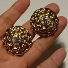 YVES SAINT LAURENT ヴィンテージ ビジュー イヤリング