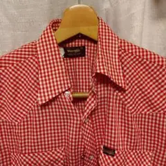 中古ラングラー半袖ウエスタンシャツ Lサイズ