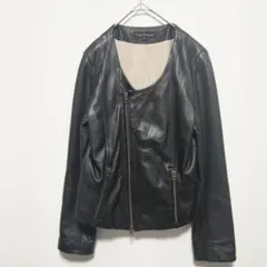 アーバンリサーチ　本革　ラムレザー　シングルライダース　ブラック　38サイズ