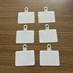 スマホ ストラップホルダー 6枚セット(乳白色)