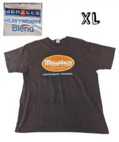 00s JERZEES　ビール企業ロゴプリントTシャツ　茶　XL