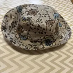 花柄リネン風バケットハット