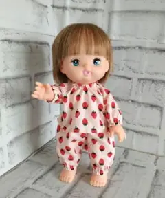 メルちゃん用パジャマ　ピンクいちご