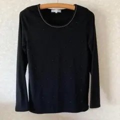 grove グローブ 長袖Tシャツ M寸 黒色 ワールド トップス レディース