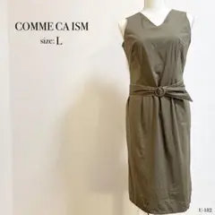 ☆美品☆ COMME CA ISM コムサ ノースリーブ ワンピース Lサイズ