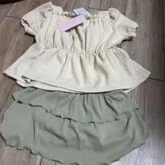 フリル付きトップスとスカートセット水着、150センチ