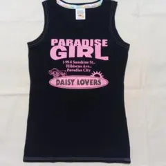 DAISY LOVERS ルッキーくんタンクトップ黒 M(150)　平成レトロ