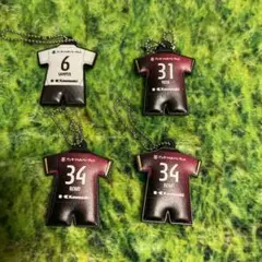 まとめ売り　ヴィッセル神戸　ユニフォーム型ラバーキーチェーン　尾崎 優成