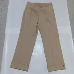 新品★アウリクラ　パーソンズQVC ベージュパンツ ゴールドボタン付き