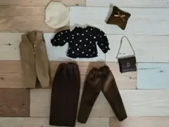 りかちゃん　秋冬　洋服セット　茶系