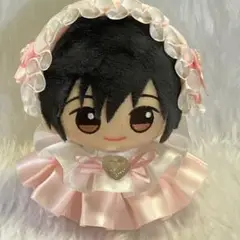 ぬい服 ヘッドドレス＆フリルドレス ピンク