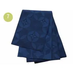 【新品】日本製　浴衣帯　半幅帯 半巾帯 単衣 七宝柄　紺　ネイビー