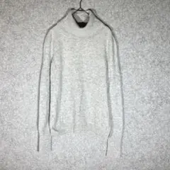 UNIQLO（L）カシミアタートルネックセーター☘️グレー/シンプル