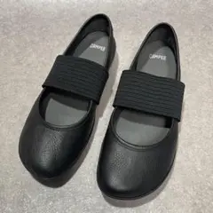 《美品》カンペール ライトニナ フラットシューズ ストラップ 黒 39