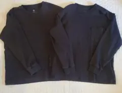 UNIQLO 長袖カットソー 140 ブラック 2枚セット