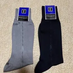 イヴ・サンローラン　 ソックス　グレー ブラック　25センチ