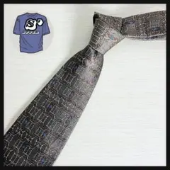 【希少カラー】幾何学模様柄ネクタイ シルク カッパー