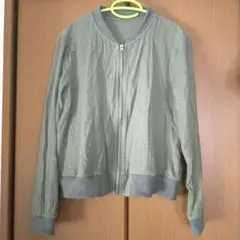 【値下げ中】薄手ブルゾン グリーン Мサイズ