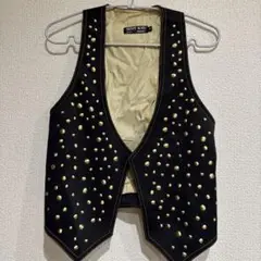 DENNY ROSE スタッズ付き黒ベスト Sサイズ