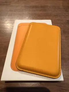 MagSafe対応iPhoneレザーウォレットー イエロー