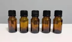 アロマオイル用　茶色遮光瓶　ドロッパー付き　10ml 5本セット