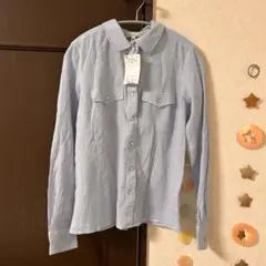 agnesb アニエスベー　シャツ　ブルー