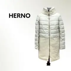 HERNO ヘルノ ウール ナイロン切替 ミドル丈 ダウンコート PI0239D
