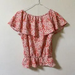【VENCE EXCHANGE】 花柄オフショルトップス M