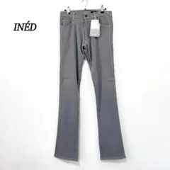 新品タグ付【イネド】スリムパンツ　M　グレー　ストレッチ素材　日本製　サイズ2