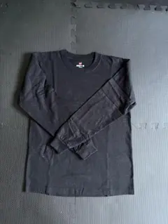 Hanes Beefy-T M ブラック 長袖 Tシャツ