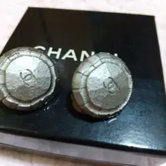 【CHANEL】イヤリング シルバー ココマーク 刻印 ヴィンテージ 美品【⑥】