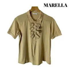 MARELLA マレーラ 半袖 tシャツ デザイン トップス M ベージュ 上品