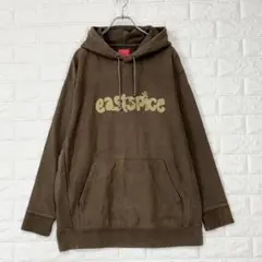 イーストトゥエンティボックス【3】茶系 パーカー ロゴ入り ゆるだぼ カジュアル