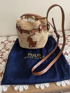 RT-60128　ポロラルフローレン　編込み かごバッグ ショップ外袋付き 2025年最新】POLO RALPH LAUREN レディース かごバッグの人気