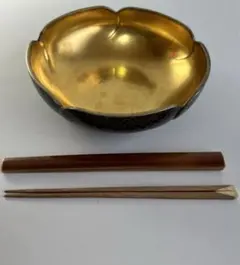 金谷五郎三郎 瓢頭真鍮火箸　唐草刻入　共箱 金谷五郎三郎 瓢頭真鍮火箸 唐草刻入 共箱