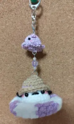 薄紫　浮き輪　シマエナガ　メンダコ　あみぐるみ