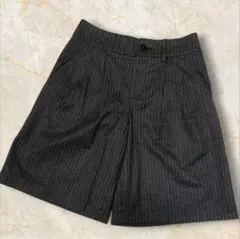 【アンタイトル】ハーフパンツ　　フォーマル　ストライプ　黒　UNTITLED