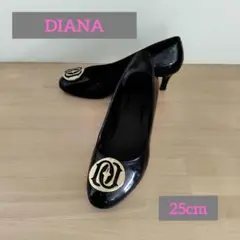 ✨美品　ダイアナ　ヒールパンプス　エナメル　ブラック　黒