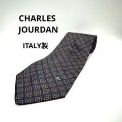 極美品 シャルルジョルダン ネクタイ イタリア製 シルク 100% 58719